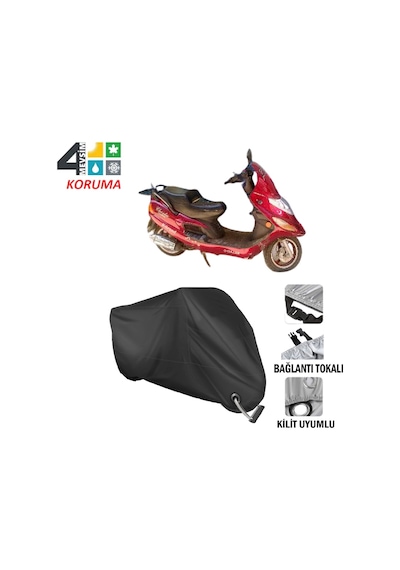 Cheeta 150T-3 Motosiklet Brandası ( Kilit Uyumlu - Siyah