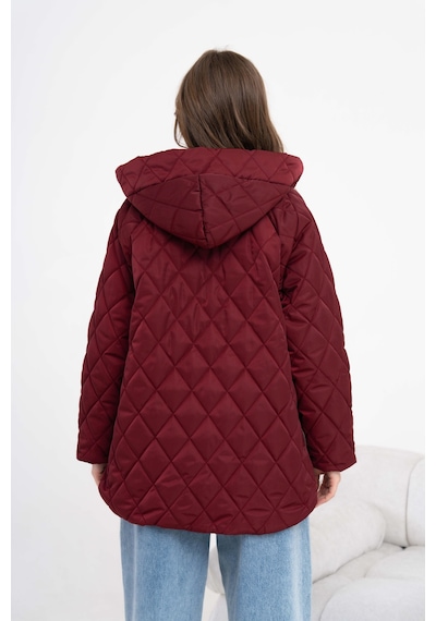 FTZ Women Ftz Kadın Kapitone Kaban Bordo 30966 Bordo