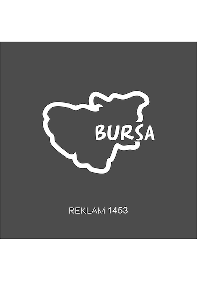 Bursa İl Haritası Oto Cam Sticker 12 9 Cm