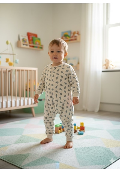 Enhitbaby Uzun Kollu Penye Astarlı 4 Kat Müslin Uyku Tulumu 1.5 Tog Fil Desenli