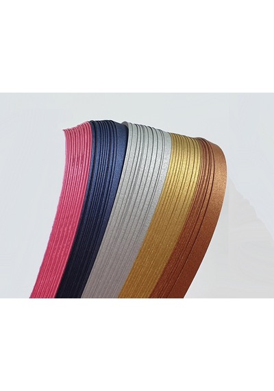 3mm 5 Renk Karışık Sedef Renkli 250 Adetli Quilling Kağıdı