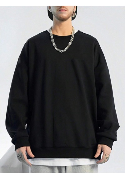 Startmore Siyah Unisex Kadın/erkek Siyah Dragon Oversize Bisiklet Yaka Pamuklu
