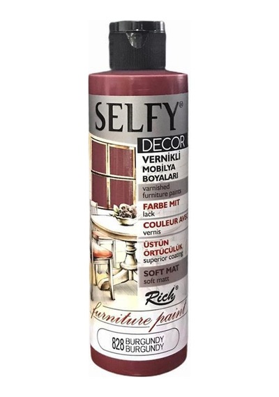 Rich Selfy Decor Vernikli Boya 240Cc - Burgundy 828