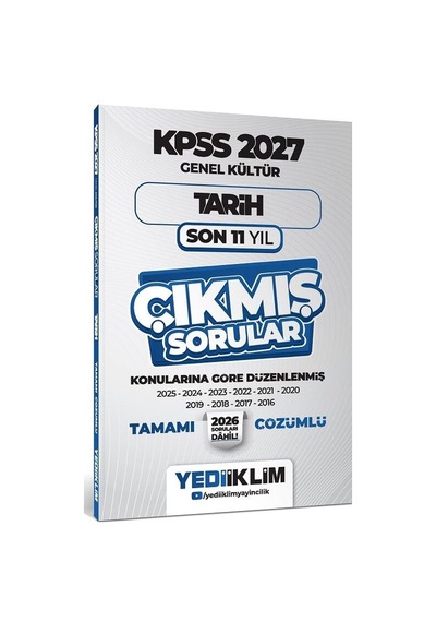 2027 Yediiklim 2027 Kpss Tarih Çıkmış Sorular Son 11 Yıl Konularına Göre Çözümlü