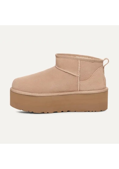 Bot Kadın 1135092 Ugg W Classıc Ultra Mını Platform Sand Kahverengi