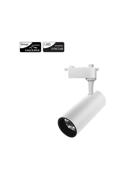 Alüminyum Gövde 30 Watt 3000 Kelvin Gün Işığı Ledli Çok Kaliteli Ray Spot , Led Armatür Ray Hariç Beyaz