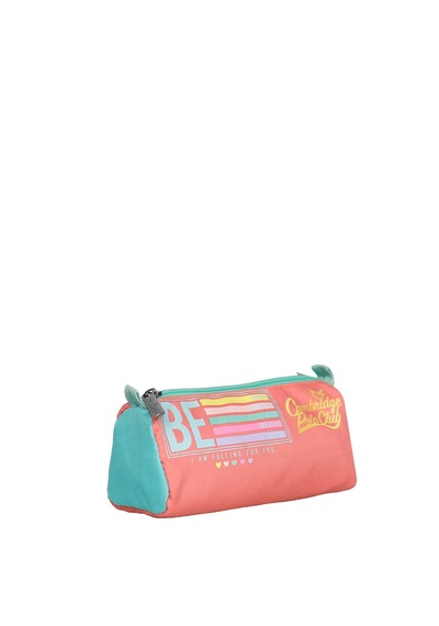 Pembe Be Happy Tek Bölmeli Unisex Kalemlik