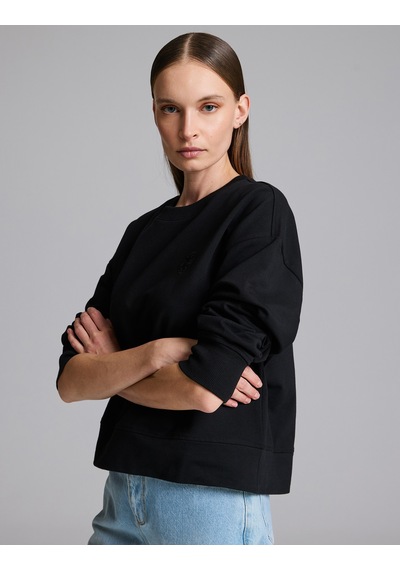 Pierre Cardin Siyah Oversize Sweatshirt 50333429-vr046