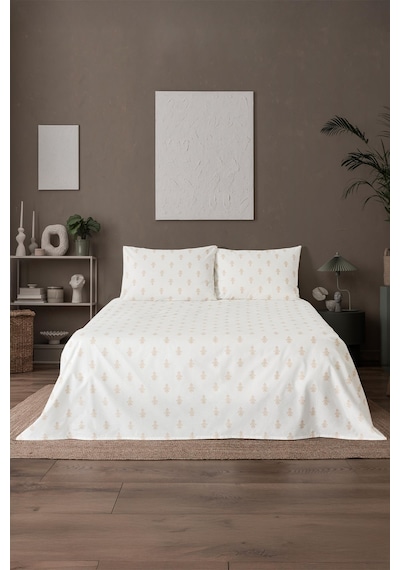 Mix & Match Corvelle %100 Pamuk Tek Kişilik Çarşaf Seti Beyaz