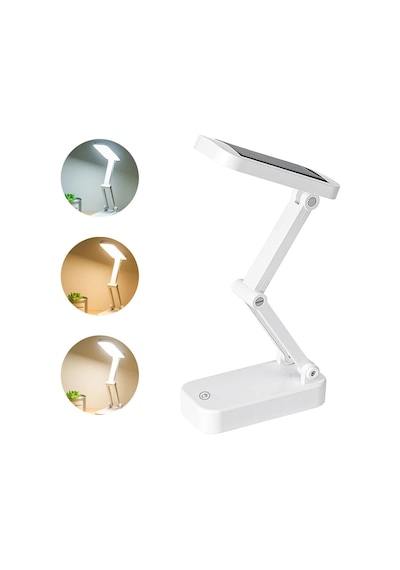 Powermaster Pm-24440 Katlanabilir Dokunmatik Tuşlu Solar / Şarjlı Ledli Masa Lambası Şeffaf