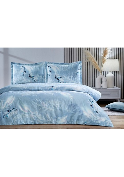 Silver Snow King Size Nevresim Takımı Mavi