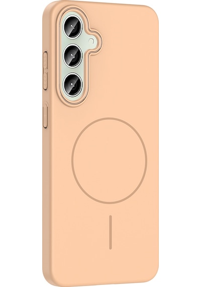 Galaxy S24 Plus Uyumlu Uyumlu Kılıf Magsafe Şarj Özellikli Zore Ruby Silikon Kapak - Gri Gri