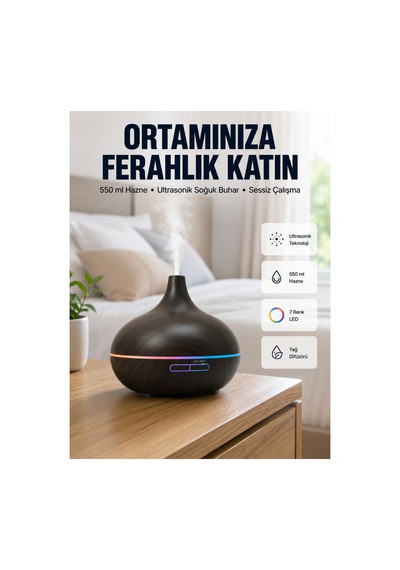 Astraltech Bn01 Uçucu Yağ Uyumlu Renkli Led Işıklı Nemlendirici