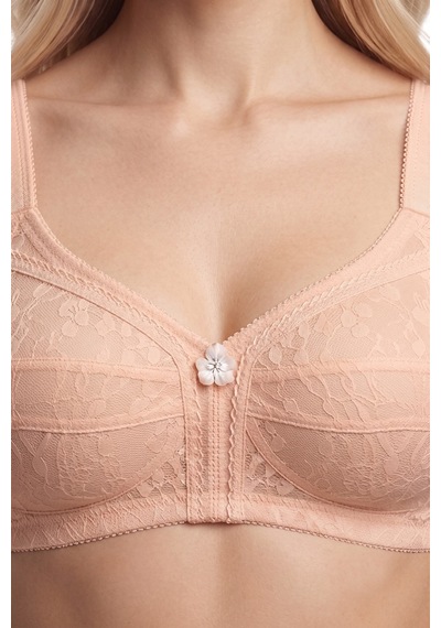 Cottonill Bra -rosina Ten Büyük Beden Dantelli Balensiz Minimizer Ayarlanabilir Askılı Kadın Sütyen