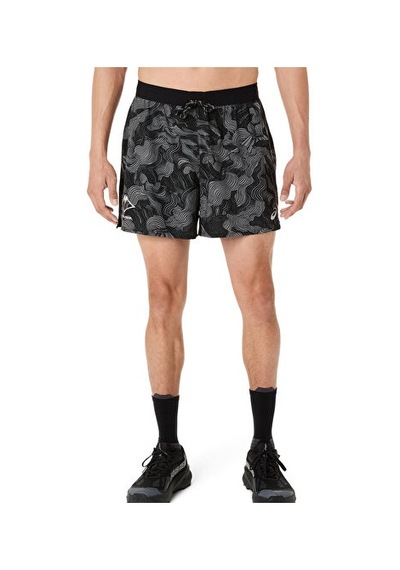 Asics Fujıtraıl All Over Prınt 5ın Short Erkek Koşu Şortu 2011d526-001 Siyah