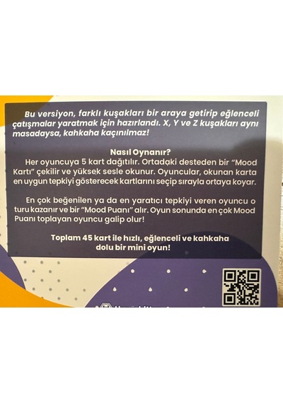 Moodunu Bul Kuşak Çatışması Kart Oyunu 45 Adet Kart