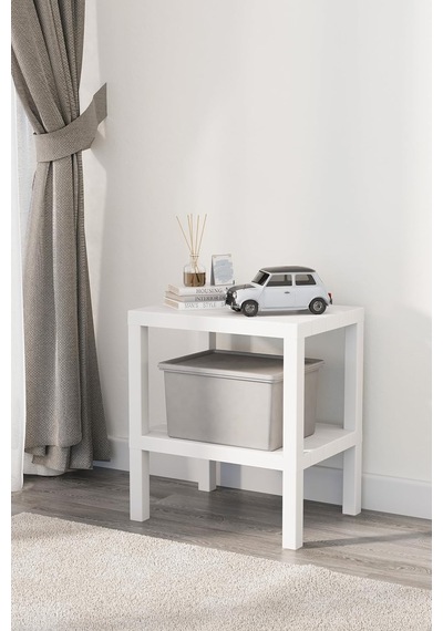 Mithra Life 2 Katlı Plastik Beyaz Banyo Mutfak Rafı Mıt1054 Sku: Smg8690010204608 Açık Gri