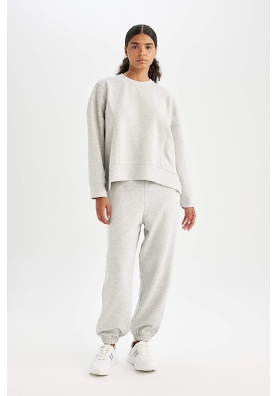 DeFactoFit Oversize Geniş Kalıp İnce Sporcu Eşofman Altı Çift Cepli Jogger Paça Standart Boy Skuba Dalgıç Kumaş Z6694AZ24AUGR93