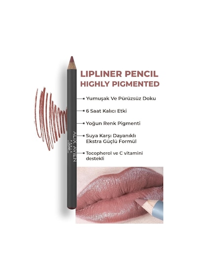 Uzun Süre Kalıcı Dağılma Yapmayan Nemlendirici Dudak Kalemi - Lipliner Pencil 20 Dusty Plum Diğer