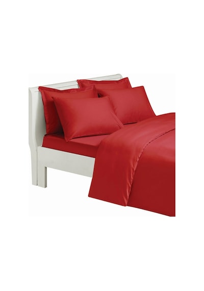 Kırmızı Kumaş Lastikli Çarşaf Takımı - 90X190