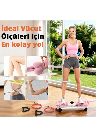 Direnç Ayarlı Twist Ev Tipi Denge Egzersiz Aleti Kaymaz Bel Karın & Direnç Lastiği