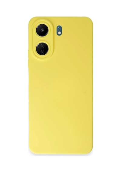 Xiaomi Redmi 13c Kılıf Nano İçi Kadife Silikon - Sarı 0.2M-Çok Renkli