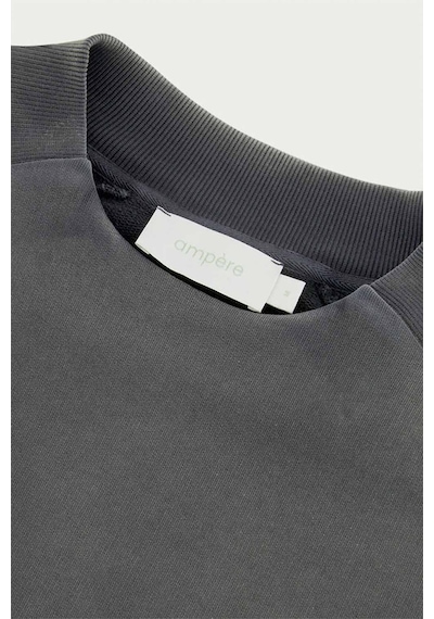 Ampere Organik Pamuk Oversized Theo Sweatshirt - Amsterdam Tasarımı, Portekiz Üretimi Siyah