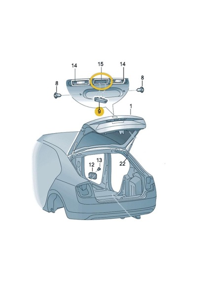 Seat Tarraco 19-23 Bagaj Kapağı Açma Kolu Düğmesi Tuşu 3V0827566