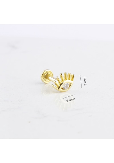Glorria Altın Göz Tragus Piercing Çok Renkli 23924105