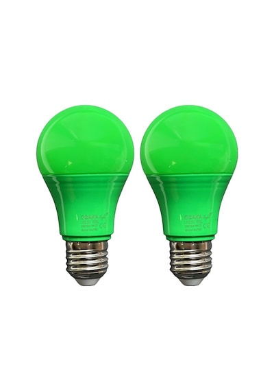 2 Adet Osaka 10w Yeşil Işık E27 Duylu Kalın Duy Led Ampul