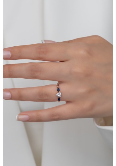 Gümüş Prenses Yüzük Rose Gold Kaplama 925 Ayar Gümüş Rose Gold (511780205)