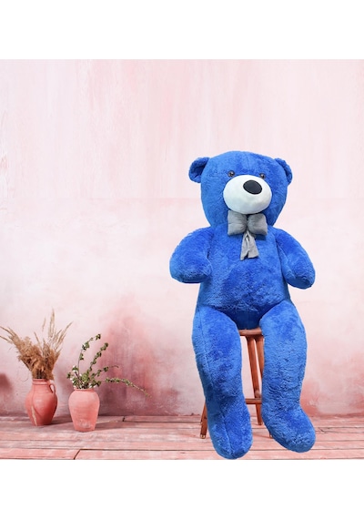 Sevgiliye Özel Hediye - 140 Cm Papyonlu Peluş Ayıcık... Mavi