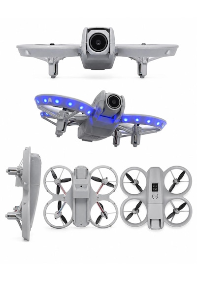 T1 Mini 1080 Full Hd Kameralı 360 Dönüşlü Drone Led Işıklı 4 Pervaneli Dron Sabit İrtifa Asılı Kalma Kameralı Tek Tu Kalibrasyon Hava Dronu Hobi Foto Ve Video Çekimi Uygulamadan Kontrol