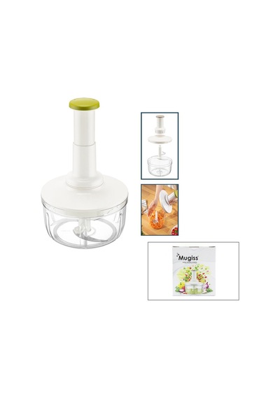 Mugiss M-14 Basmalı El Rondosu Doğrayıcı - Büyük Boy 3 Bıçaklı 1.5 Lt Mika Kristal Hazne- 12'li Paket Diğer