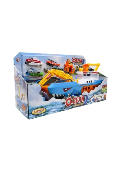 Express Wheels Okyanus Kaşifi 8 Parça Keşif Gemisi Mavi