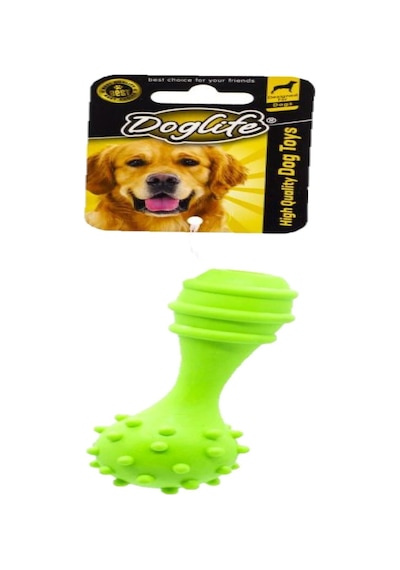 Doglife Köpekler İçin Kauçuk Dumbell Zilli Oyuncak Doglife Köpekler İçin Kauçuk Dumbell Zilli Oyuncak