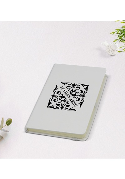 Kişiye Özel İsimli 9x14cm Beyaz Defter - Model 10