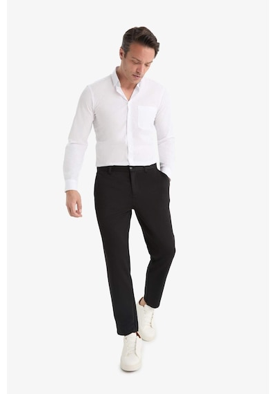 Defacto Jogger Fit Cepli Esnek Kumaş Düz Paça Pantolon T6317az25aubk27 Siyah