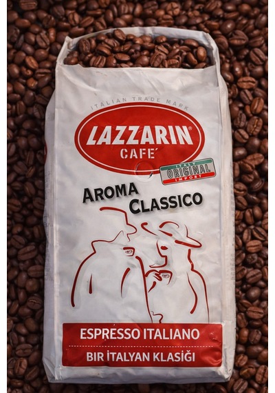 Orjinal İtalyan Kahve Çekirdeği 1 Kg Lazzarin Cafe Aroma Classico Çekirdek Kahve