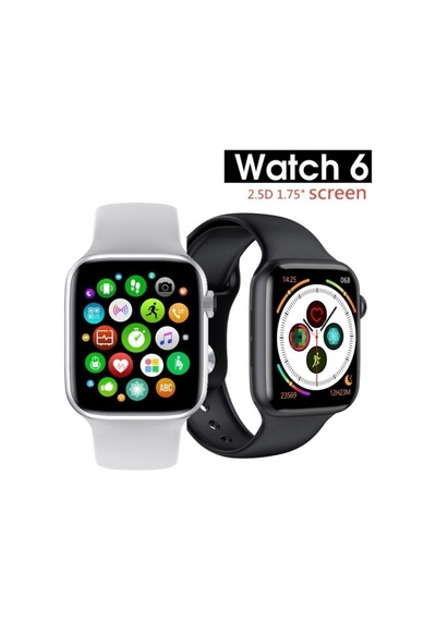 Watch 6 2023 Akıllı Saat Nabız Ölçer Çok Fonksiyonlu Siyah