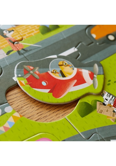 Moritoys Vehicles Adventure - 18 Parça Yapboz, 8 Adet Oynanabilir Araç Ve Dijital Aktiviteler