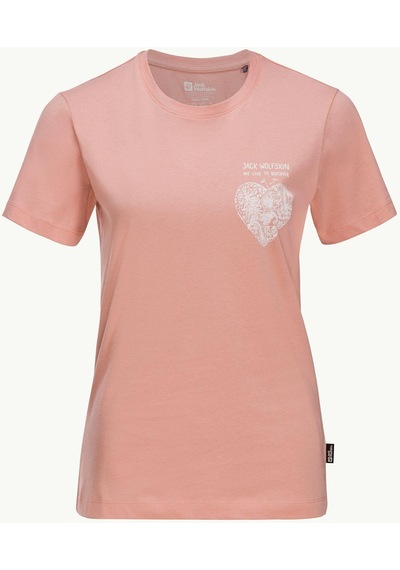 Jack Wolfskin Discover Heart Kadın Tişört C-jac809701b30wo0 Pembe