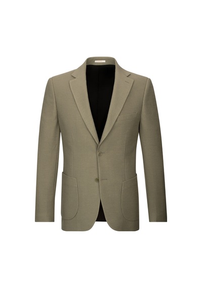 Hatemoğlu Yeşil Slim Fit Mono Yaka Klasik Ceket