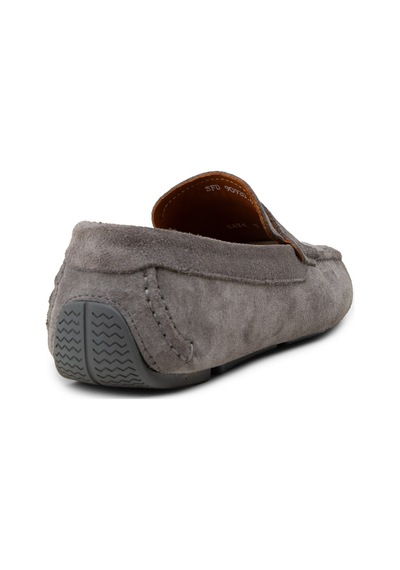 Deery Erkek Hakiki Süet Gri Penny Loafer - E0920mgrıc01