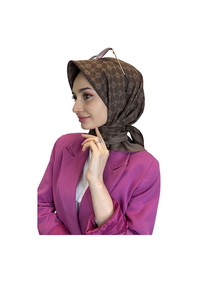 Aker Elegance Monogram Eşarp Çikolata 1090500 Çikolata Çikolata
