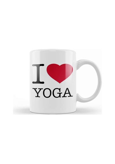 I Love Yoga Kupa Bardak Porselen Karışık