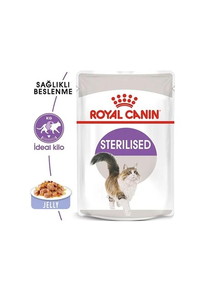 Sterilised Jelly Kısır Kedi Pouch Yaş Mama 85 Gr X 12 Adet