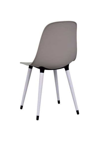 Vilinze Eames Beyaz Ahşap Ayak Plastik Gri Sandalye Eames-beyaz Gri - Beyaz