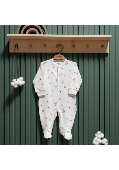Tiffany Baby & Kids Tiffany Baby Happy Lambs Organik Theme Patikli Tulum 33033 Ekru