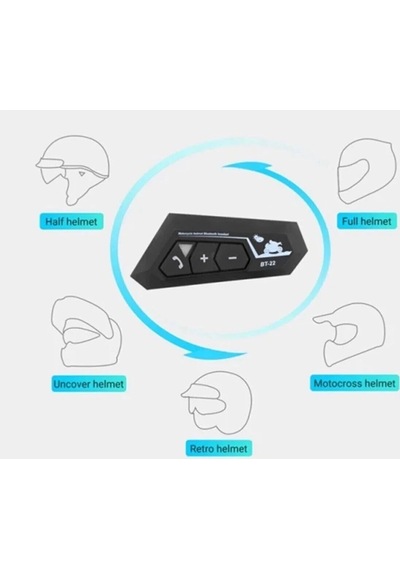 Just Cheap Store Bt22 Kask Kulaklık Bluetooth Motosiklet Kulaklık 5.0 Bluetooth Interkom Motorsiklet Kulaklık
